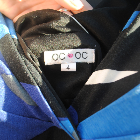 Blck blue wht midi cute dress OCbyOC - Picture 4 of 4